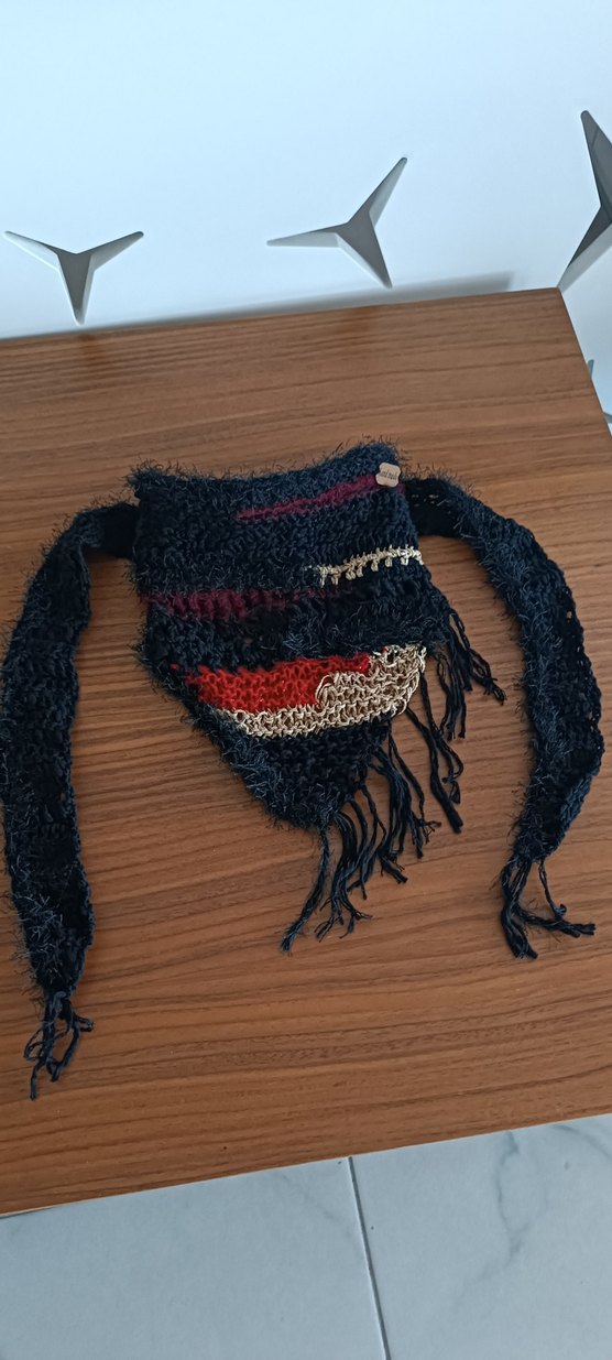 Nakışlı Bohem Örgü Kadın boyunluk - Görsel 4