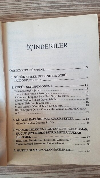 Küçük Şeyler okuma kitabı