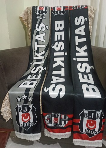 Beşiktaş çift taraflı şal - Görsel 6