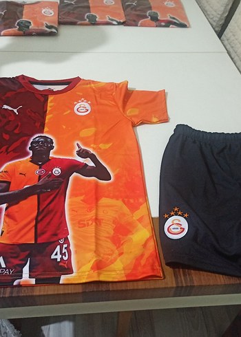 7 Yaş Beden turuncu Renk OSİMEN GS forması alt üst takım 7_8 yaş