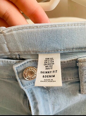 11-12 Yaş Beden H&M Mavi Pantolon