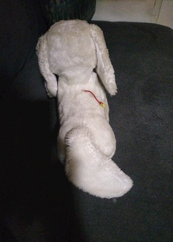 Beden Beyaz Gri Peluş Oyuncak Köpek
