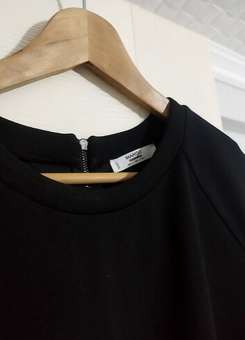 Mango siyah rahat kumaş elbise  - Görsel 2