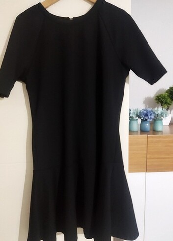 Mango siyah rahat kumaş elbise  - Görsel 4