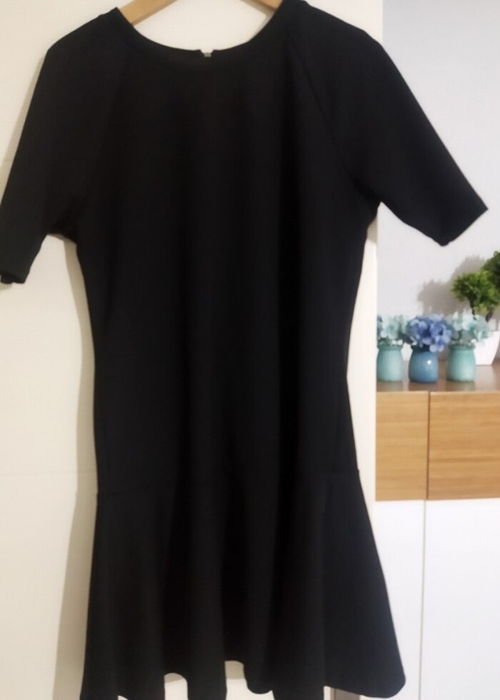 Mango siyah rahat kumaş elbise  - Görsel 4