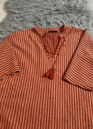 xl Beden Çok rahat kalıpta bohem tarzda tunik