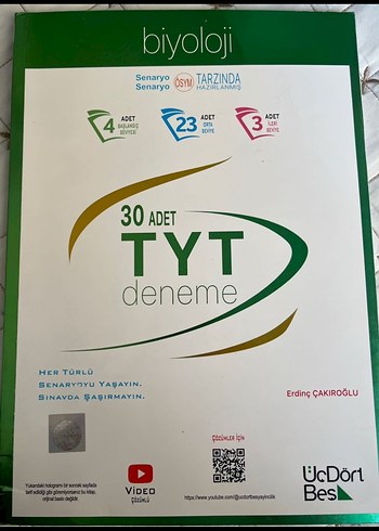 30 Adet TYT Biyoloji Deneme Kitabı