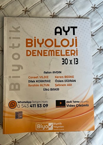 AYT Biyoloji Denemeleri 30x13 Video Çözümlü