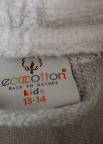 Erkek Çocuk Kapüşonlu Gri Bornoz - Görsel 5