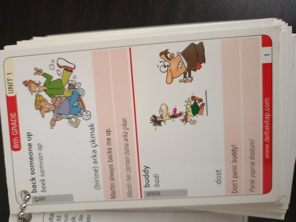 Resimli İngilizce Dil Kartları 8.Sınıf - Görsel 3