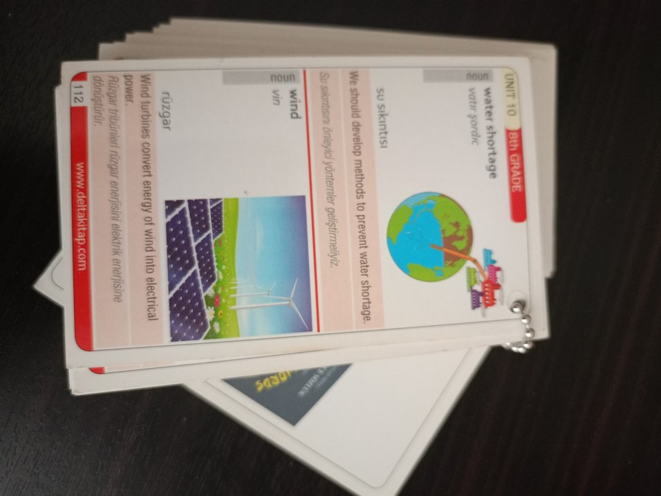 Resimli İngilizce Dil Kartları 8.Sınıf - Görsel 4