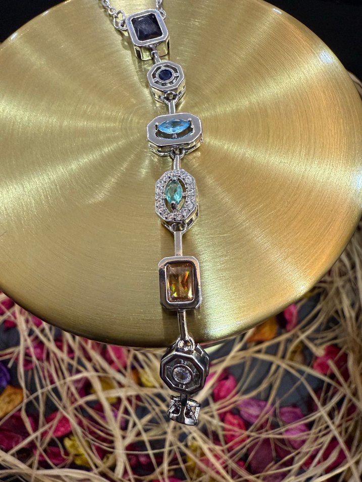 Parlak Çok Renkli Bohem Zincir şahmeran - Görsel 2