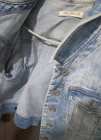 Mavi jeans ceket  - Görsel 4