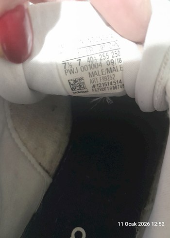 Beyaz Adidas Yılan Desenli Bağcıklı Sneakers - Görsel 3