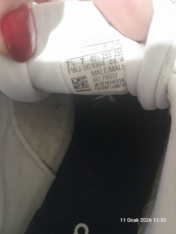 Beyaz Adidas Yılan Desenli Bağcıklı Sneakers - Görsel 3