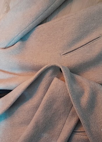 Tek Düğmeli Bej Kaban - Görsel 3