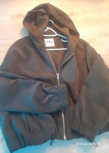 KadınKapüşonlu Fermuarlı Ceket - Görsel 7