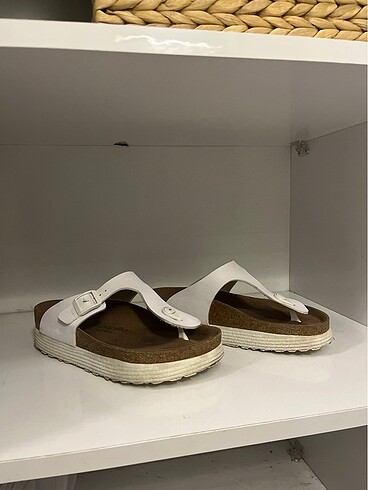 38 Beden beyaz Renk Birkenstock papillio serisi platform terlik