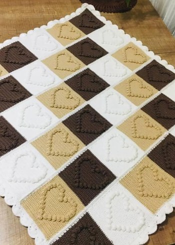 Nakışlı Örgü Çocuk Battaniyesi - Görsel 2