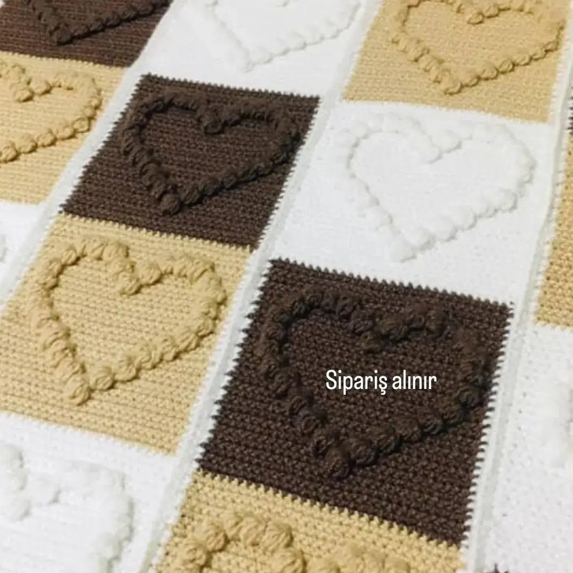 Nakışlı Örgü Çocuk Battaniyesi - Görsel 4