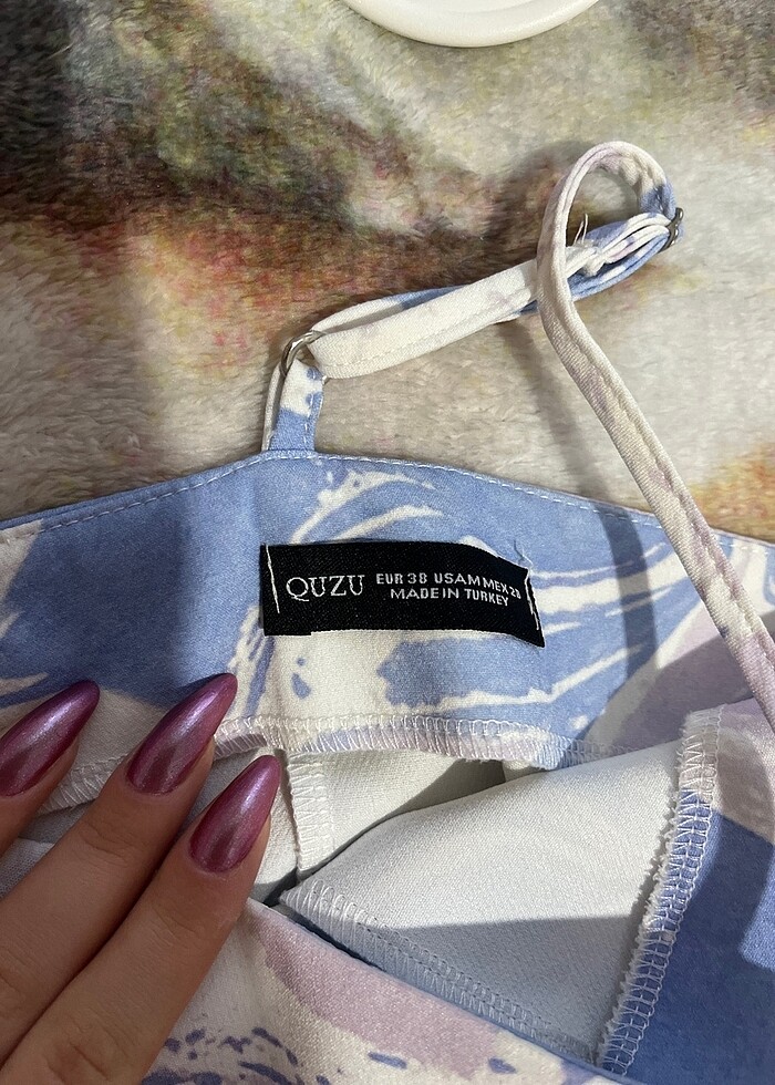 çok renkli mini elbise - Görsel 3