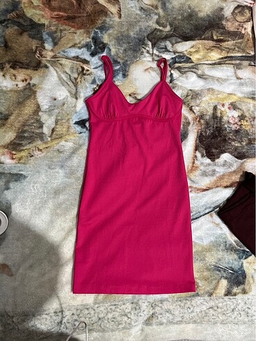 pembe mini elbise