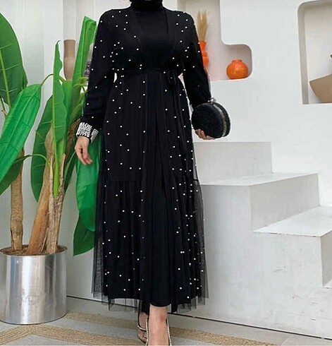 Tesettür abaya takım abaya elbise iclikli