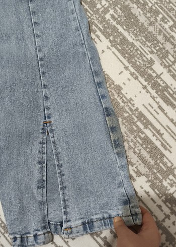 Gri Tie-Dye Kadın Denim Pantolon - Görsel 2