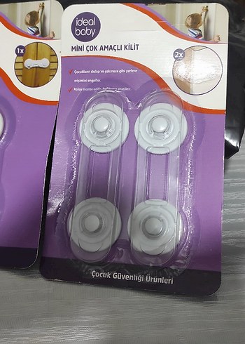 Beyaz Dolap Kapak Kilidi Çocuk Güvenliği 4 lü - Görsel 5