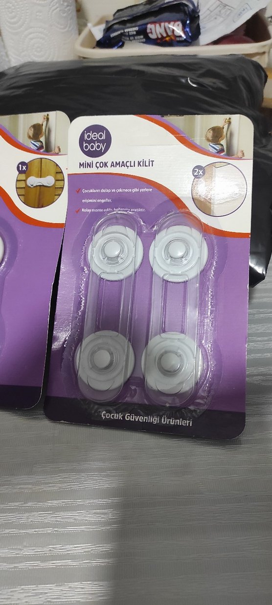 Beyaz Dolap Kapak Kilidi Çocuk Güvenliği 4 lü - Görsel 5