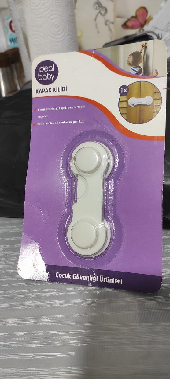 Beyaz Dolap Kapak Kilidi Çocuk Güvenliği 4 lü - Görsel 3