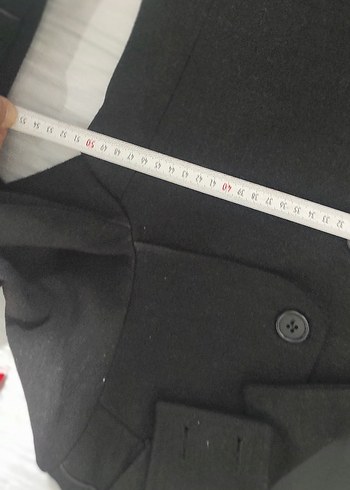 Düğmeli Siyah Erkek Kaban - Görsel 7