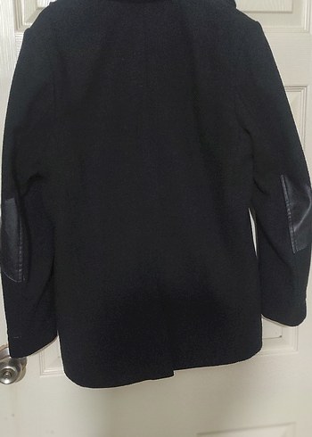 Düğmeli Siyah Erkek Kaban - Görsel 3