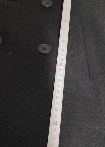 Düğmeli Siyah Erkek Kaban - Görsel 5