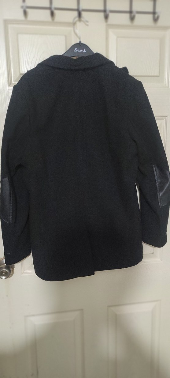 Düğmeli Siyah Erkek Kaban - Görsel 3