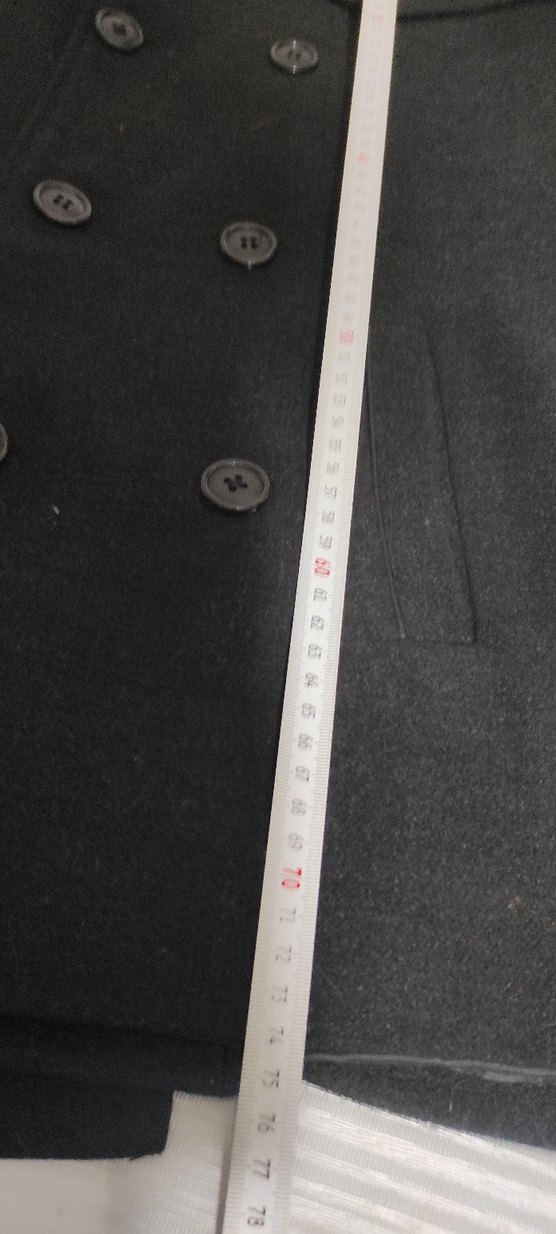 Düğmeli Siyah Erkek Kaban - Görsel 5