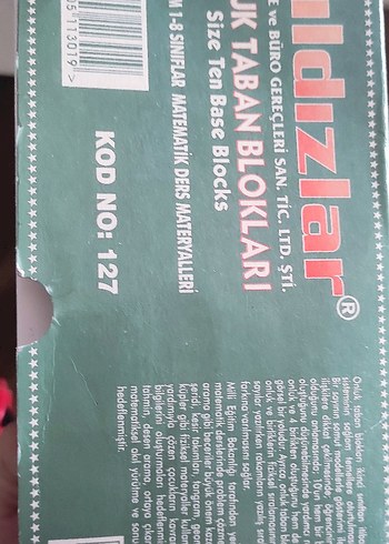 Yıldızlar önlük tabak blokları Matematik Aktivite Seti 2 tk - Görsel 6