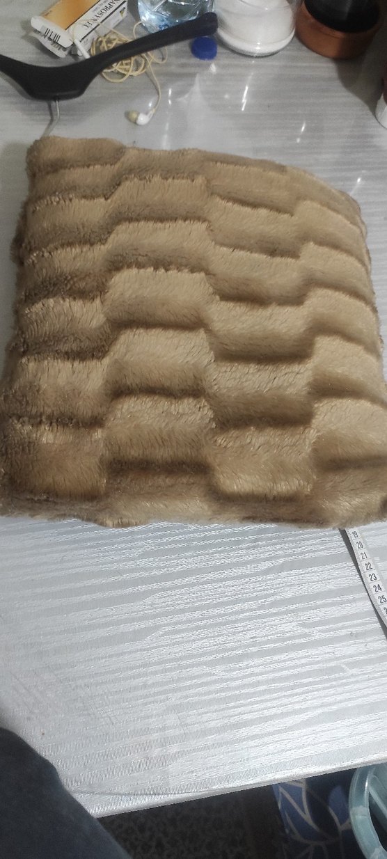 Bej peluş Modern Dekoratif Yastık - Görsel 2