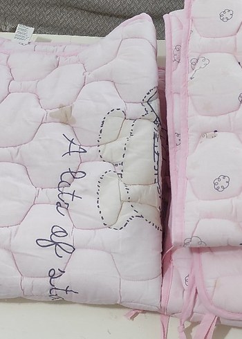 TAÇ Nakışlı Pamuk KİZ Bebek Uyku Seti 6 parca - Görsel 11