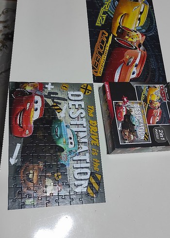 şimşek McQueen Puzzle 2 li - Görsel 3