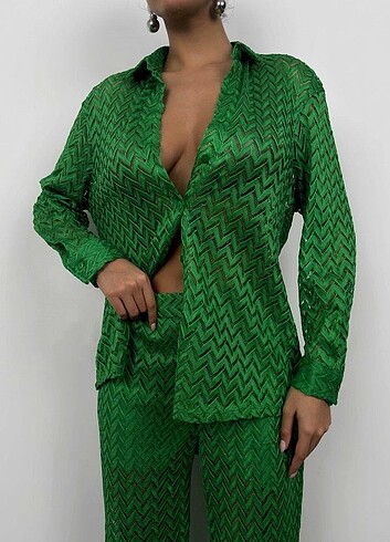Brode Yeşil Gömlek Pantolon Takım - Görsel 4