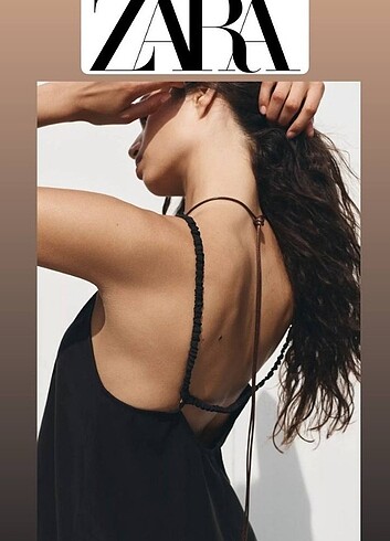 m Beden siyah Renk Zara model askılı elbise 