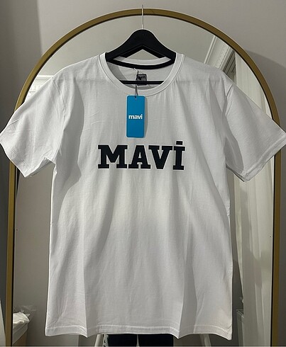 MAVİ BASKILI T-SHİRT