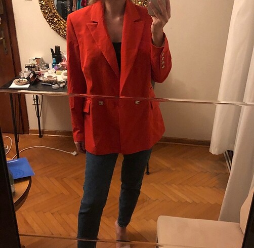 Kırmızı blazer