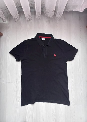 POLO Erkek Siyah Kısa Kollu Polo Tişört