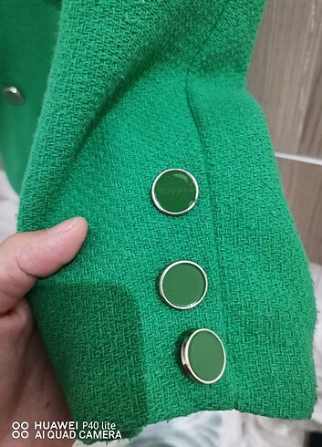 m Beden yeşil Renk kadın kışlık ceket 
