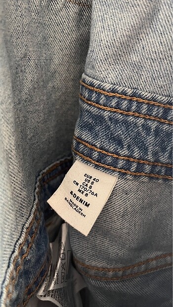 40 Beden mavi Renk H&M kot tulum