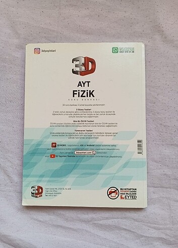  3d AYT fizik soru bankası