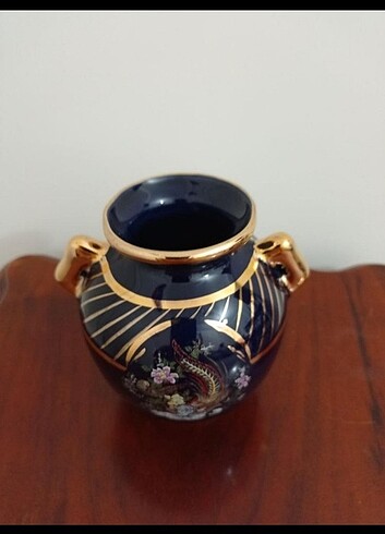 American Vintage Çift Kulplu Yaldız Desenlı Vazo