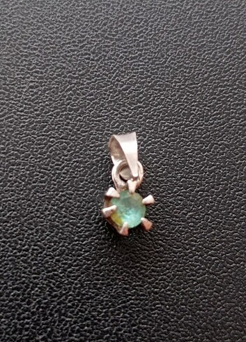 Mavi taşlı 925 gram damgalı gümüş kolye ucu - Görsel 3